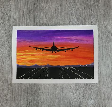 Airplane Drawings, Canvas Art Painting Acrylic, Acrylic Art Projects, Canvas Art Projects, Small Canvas Paintings, Travel Painting, Easy Canvas Art, Easy Canvas Painting, Canvas Painting Designs