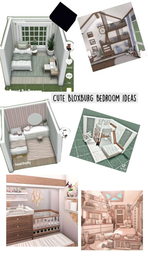 These are not mine credits to the owners Small Minimalist Bloxburg House, Tiny House Floor Plans Bloxburg, Cute Bloxburg Bedrooms Ideas, Bloxburg Bedroom Tutorial, Bloxburg Clutter Ideas, Bloxburg House Pictures, 3x4 Bedroom Ideas Bloxburg, Mood Station Bloxburg, Cute Bedroom Ideas Bloxburg