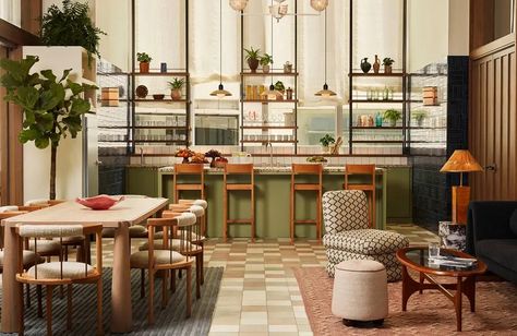 Visit Our Hotel in Poblenou, Barcelona | The Hoxton Hoxton Hotel, Hotel Hoxton, Terracotta Floors, The Hoxton, Barcelona Hotels, Spanish House, Hotel Interior, Private Dining, Timber Flooring