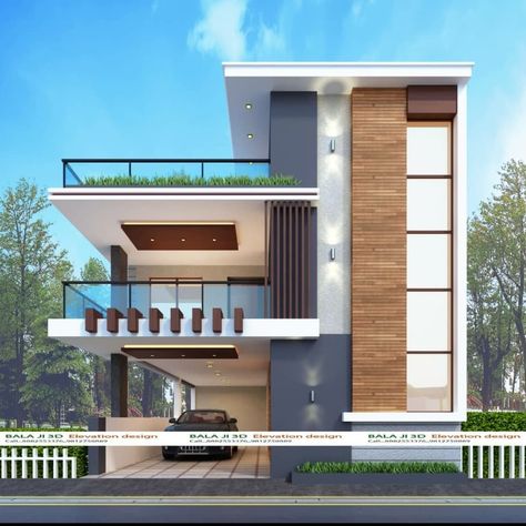 Stairs Entrance, Building Elevations, Elevation House, Front Building Design, House Structure Design, West Facing House, North Facing House, Building Front Designs, 3 Storey House Design