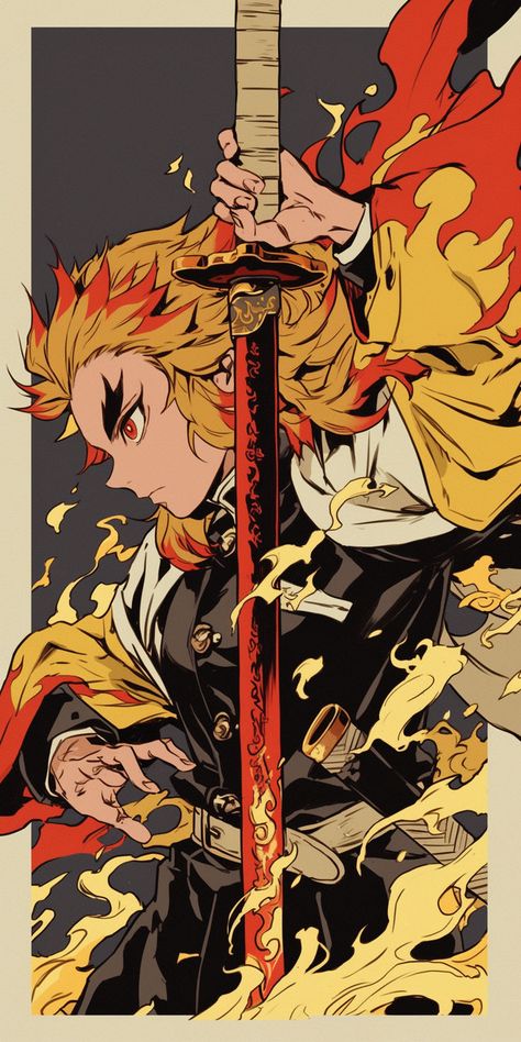 #rengoku #demonslayer #kimetsunoyaiba #anime #manga #cartoon #wallpaper #phonewallpaper #animewallpaper Demon Slayer Mobile Wallpaper, Red Demon Slayer Wallpaper, Demon Slayer Drawing Rengoku, Demon Slayer Tengen Wallpaper, Kny Aesthetic Wallpapers, Rengoku Halloween Pfp, Set Your Heart Ablaze Rengoku Wallpaper, Rengoku Last Words, Demon Slayer Characters Wallpaper