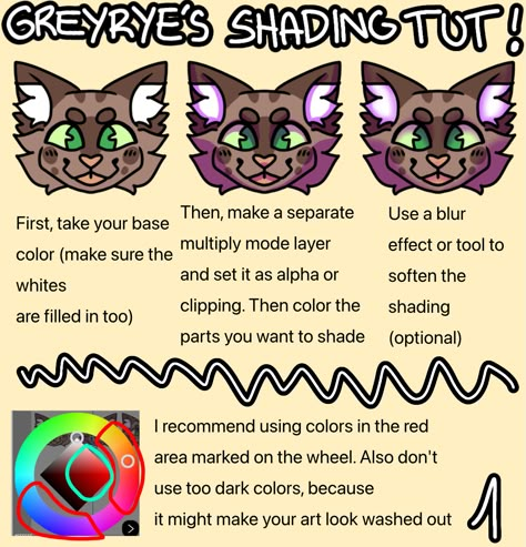 Cat Drawing Guide, Shading Guide, Shading Styles, Warrior Cats Drawing, Shading Tips, Shading Reference, Art Shading, Shading Tutorial, Cat Drawing Tutorial