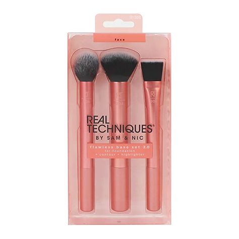 Flawless Base Makeup, Makeup Brush Set Best, Real Techniques Brushes, Foundation Contouring, Flawless Base, Face Brush Set, Makeup Supplies, Best Makeup Brushes, Makeup Brush Kit