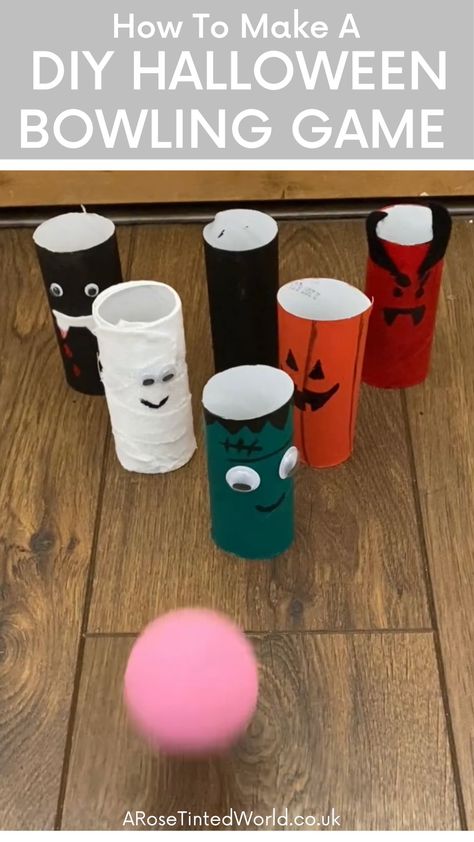 Halloween Bowling Pins, Fun Family Costumes, Family Costumes For Halloween, Halloween Bowling, Bowling Pin Crafts, Halloween Crafts Diy, Sustainable Swaps, Plastic Free Life, Halloween Craft Projects