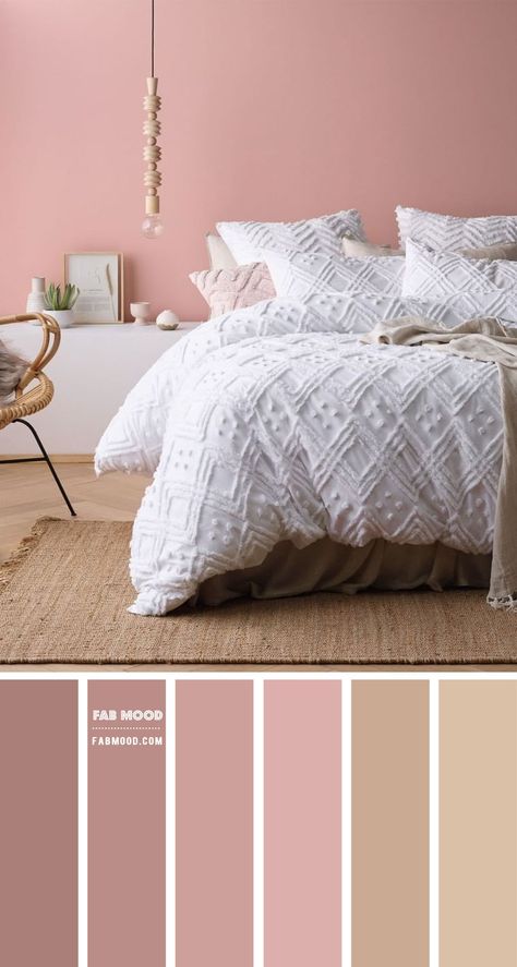 Dusty Pink Bedroom, Taupe Bedroom, Rose Bedroom, Beautiful Bedroom Colors, Best Bedroom Colors, Wedding Color Palettes, Themes Wedding, Bedroom Colour Palette, Colors Wedding