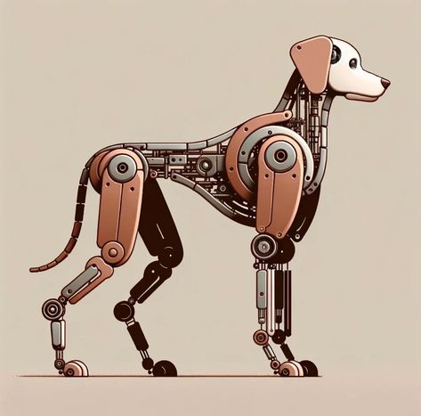 Robot dog #ai #aiart #aiartwork #robot #design #digitalart #technology #artificialintelligence Dog Robot, Robot Dog, Robot Design, Dog Design, Circus, Steam, Digital Art, Technology, Models