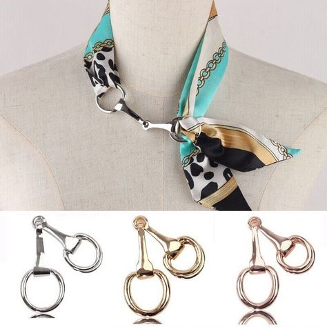 New Horse Bit Fashion Scarf Ring Clips Trendy Charm Shawls Scarves Buckle Holder | eBay Scarf Jewelry Not On The High Street, Silk Scarf Pin, Scarves Rings, Buckle Holder, Jewelry Ornaments, Elegant Horse, Scarf Buckle, Horse Ring, Jewelry Scarves