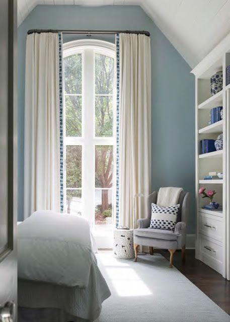 BEFORE AND AFTER MASTER BEDROOM AND BATH Soothing Bedroom Paint Colors, Yarmouth Blue, Calming Bedroom Colors, Soothing Paint Colors, Soothing Bedroom, Neutral Bedroom Decor, Tranquil Bedroom, Calming Bedroom, Tranquil Retreat