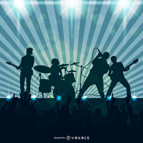 Rock band playing illustration #AD , #sponsored, #AFF, #band, #playing, #illustration, #Rock Rock Band Silhouette, Live Band Poster, Music Band Illustration, Band Paintings, Band Backgrounds, Musical Paintings, Music Band Poster, Take That Band, Band Illustration