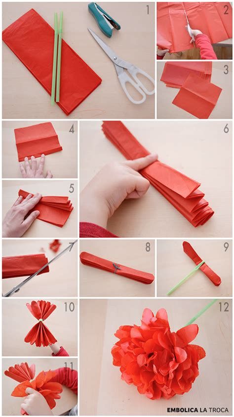 Cómo Hacer Flores De Papel 2020【Tutoriales Con Fotos Paso Spanish Themed Party, Spanish Party, Paper Flowers Diy Easy, Tissue Paper Flowers Diy, Halloween Decorations For Kids, Bean Cakes, Tissue Flowers, Tissue Paper Flowers, Mors Dag