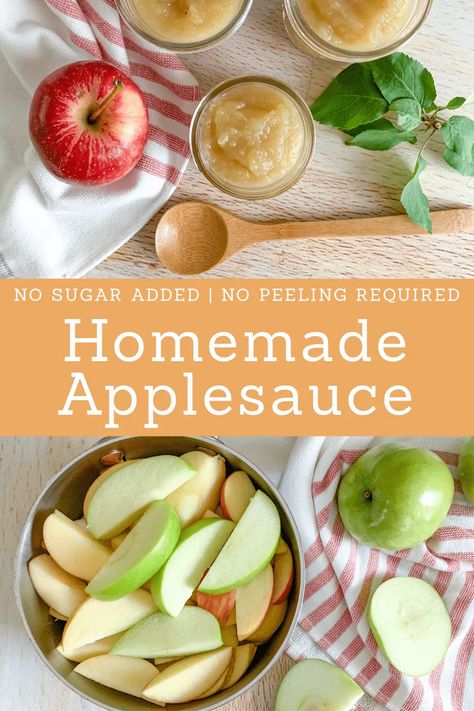 Natural and Homemade Unsweetened Applesauce - Barefoot In The Pines Applesauce Recipes Canning, Pork Chops And Sauerkraut, Make Applesauce, How To Make Applesauce, Applesauce Recipe, Apple Sauce Recipes, Simple Breakfast, Homemade Applesauce, Yummy Healthy Snacks