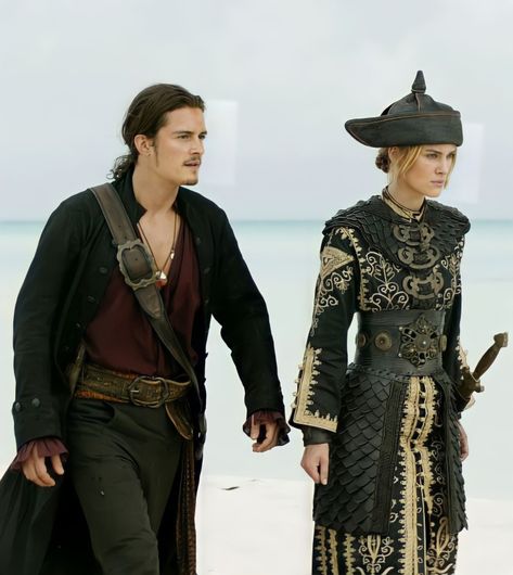 Pirates Of The Caribbean Elizabeth Swan Costume, Elizabeth Turner Costume, Elizabeth Swann At Worlds End, Will And Elizabeth Turner Costume, Will Turner At Worlds End, Elizabeth Swann And Will Turner Costumes, Pirates Of The Caribbean Couple Costume, Will Turner And Elizabeth Swan Costume, Pirates Of The Caribbean Will Turner