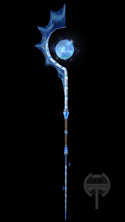 Ice staff Ice Staff, Mystical Clothes, Ice Mage, Dnd Cleric, Staff Magic, Wizard Staff, Ice Magic, Sakura Kinomoto, Super Powers Art