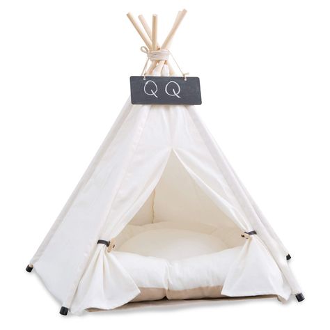 (Ad) Pet Teepee with Cushion for Dogs and Cats Puppies House with Bed Pet Tent Bed Indoor Outdoor (Modern) Dog Teepee, Pet Tent, Pet Teepee, Tent Bed, Dog Tent, Dog Crate Bed, Dog House Bed, Cat Tent, Puppy House