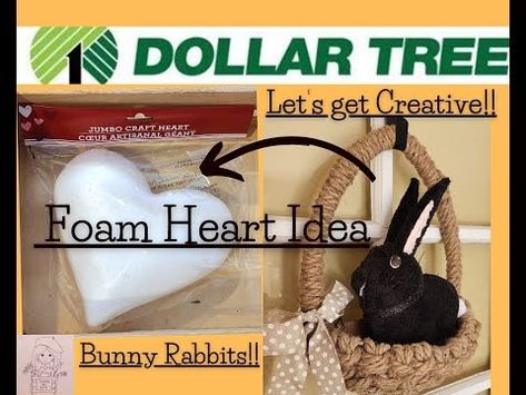 My #2 Easter version of the Styrofoam Heart from the Dollar Tree ~ Spring Dt foam heart ideas ~ DiY - YouTube Styrofoam Easter Egg Crafts, Heart Ideas, Easter Egg Crafts, Egg Crafts, Spring Ideas, Diy Spring, Dollar Tree Store, Easter Crafts Diy, Heart Crafts