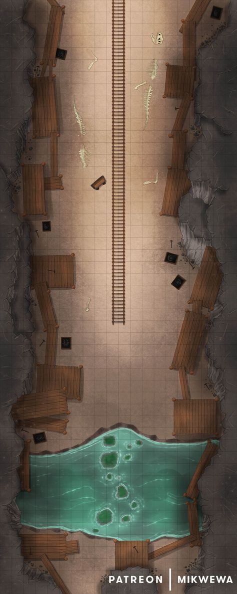 Dnd Western, Abandoned Underground, Dnd Resources, Mega Dungeon, West Map, Abandoned Mine, Cartographers Guild, Pen And Paper Games, Dnd Inspiration