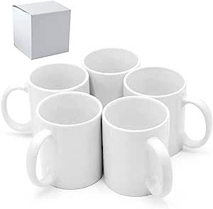 White Microwave, White Coffee Cups, Mug Press, Porcelain Dinnerware, Box Packing, White Cups, Sublimation Mugs, Porcelain Mugs, Blank White