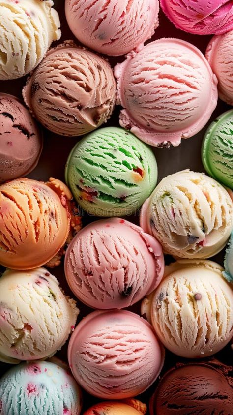 Colorful ice cream scoops in various flavors background royalty free stock photos Ice Cream Photography Ideas, Ice Cream Lifestyle Photography, Sundae Photography, Ice Cream Sundae Ideas, Ice Cream Photoshoot, Best Ice Cream Flavors, Baskin Robins, Freeze Dried Ice Cream, Ice Cream Aesthetic