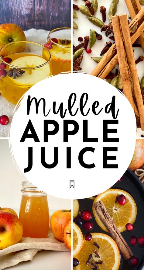 Hot Spiced Apple Juice, Hot Apple Juice Drink, Apple Cider Recipe From Apple Juice, Apple Juice Cider Recipe, Apple Cider Made From Apple Juice, Mulled Cider Nonalcoholic, Recipes Using Apple Juice, Apple Cider Recipe With Apple Juice, Spiced Apple Juice Recipe