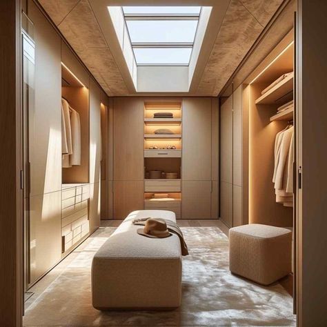 64 His-and-Her Walk-In Closets Bathed in Natural Light (Concept Interiors) Walkin Closets Design, Walk In Wardrobe Design, Light Concept, Eclectic Minimalist, Contemporary Closet, Closet Design Layout, Wardrobe Designs, Walk In Closets, Walk In Wardrobe