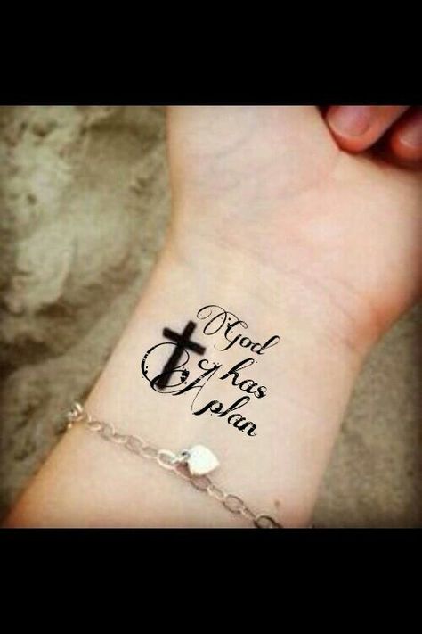 God has a plan for each and everyone of you!! Tattoos God, Tattoos For Women On Thigh, Model Tattoos, Cross Tattoo On Wrist, Tattoo Sonne, Verse Tattoos, Cross Tattoos For Women, Faith Tattoo, Foot Tattoos For Women