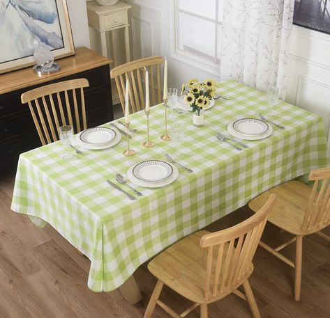 2 Pack 60X120, Perfect For Camping! Gingham Table Cloth, Thanksgiving Dining, Coffee Table Cover, Elegant Tablecloth, Checkered Tablecloth, Plaid Tablecloth, Outdoor Tablecloth, White Table Cloth, Rectangle Table