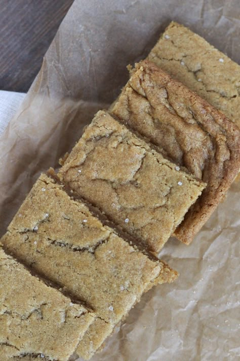 Brown Butter Cookie Bars | Dough-Eyed Butter Cookie Bars, Instant Espresso, Butter Sugar Cookies, Brown Butter Cookies, Brown Sugar Cookies, Making Cookies, Sugar Cookie Bars, Cookie Bar, Coarse Salt