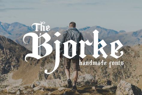 The Bjorke - Handmade Fonts by micromove English Calligraphy Font, Old English Font Tattoo, Pirate Font, English Calligraphy, English Fonts, Old English Font, Gothic Fonts, Gothic Design, Font Inspiration