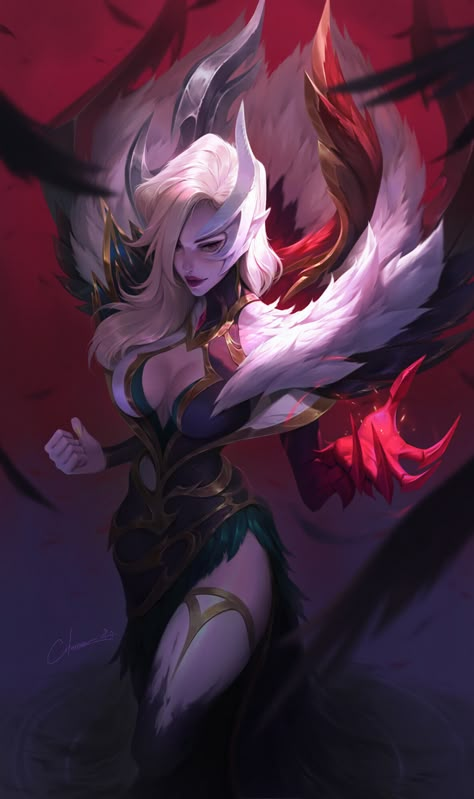 ArtStation - Coven Morgana, Citemer Liu Wing Character Art, Morgana Art League Of Legends, Kda Kaisa Fanart, Citemer Liu, Coven Morgana, Morgana League Of Legends, League Of Legends Fanart, Leona League Of Legends, Zed League Of Legends