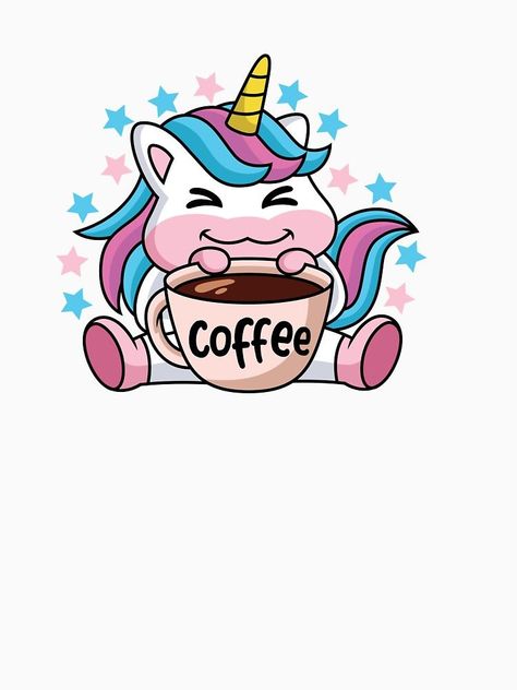 cute unicorn drinking coffee by MAGMA98 Unicorn Coffee, Unicorn Printables, Drinking Coffee, Drawings Simple, Coffee Design, Cute Unicorn, Art Drawings Simple, Coffee Drinks, Mug Designs