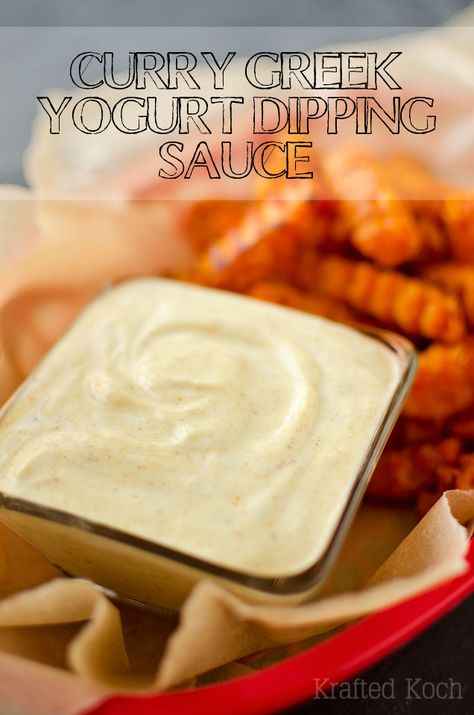 Curry Dipping Sauce, Greek Yogurt Dipping Sauce, Yogurt Dipping Sauce, Yogurt Curry, Dip Sauce, Dipping Sauces Recipes, Greek Yogurt Recipes, Yogurt Dip, Potato Fries