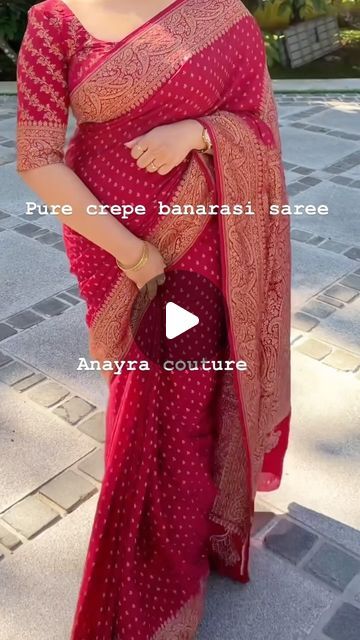 Banarsi Saree Look, Banarsi Saree, Crepe Silk Sarees, Kerala Saree, Saree Silk, Hijabi Girl, Mysore, Saree Look, Wedding Outfit