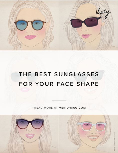 The Best Sunglasses For Your Face Shape Sunglasses For Flat Nose, Best Sunglasses For Small Face, Prescription Sunglasses For Women, Sunglasses For Small Faces Woman, Sunglasses For Small Faces, Sunglasses For Your Face Shape, Glasses For Face Shape, Timeless Sunglasses, Tiffany Sunglasses