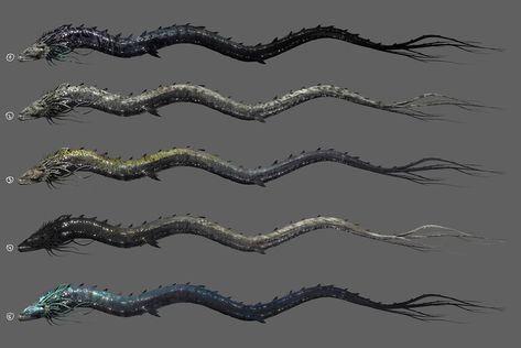 Sea Serpent Art, Serpent Art, Sea Snake, Sea Serpent, Snake Art, Human Head, Sea Dragon, Latest Games, Sea Monsters