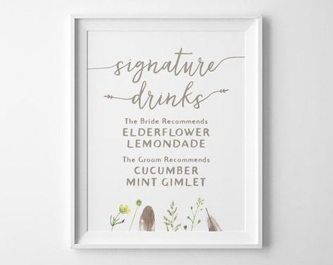 Boho Wedding Signs, Signature Drinks Wedding Sign, Bohemian Wedding Sign, Signature Cocktails Sign, Baby Shower Clothes Pin Game, Clothes Pin Game, Clothes Pin Games, Signature Wedding Drinks Sign, Wedding Drink Sign, Sign Flowers, Signature Cocktails Wedding, Signature Cocktail Sign, Wedding Signature Drinks