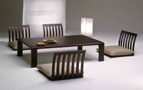 65 Creative Furniture Ideas | Spicytec Modern Japanese Dining Room, Japanese Dining Room, Japanese Dining Table, Furniture Sets Design, Dining Room Furniture Design, Japanese Dining, Dining Room Table Chairs, Minimalist Dining Room, Japanese Furniture