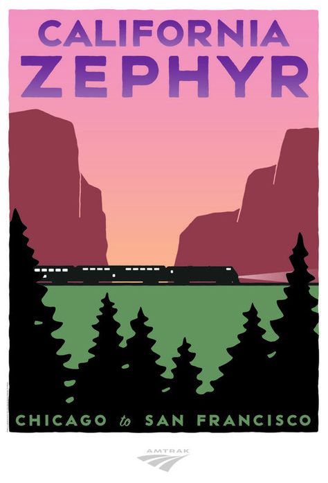 World Travel-USA-Amtrak California Zephyrs Lewis And Clark Trail, California Zephyr, Fruit Crate Label, Train Trip, Amtrak Train, Transportation Poster, Laughing Cat, Fruit Crate, Crate Label