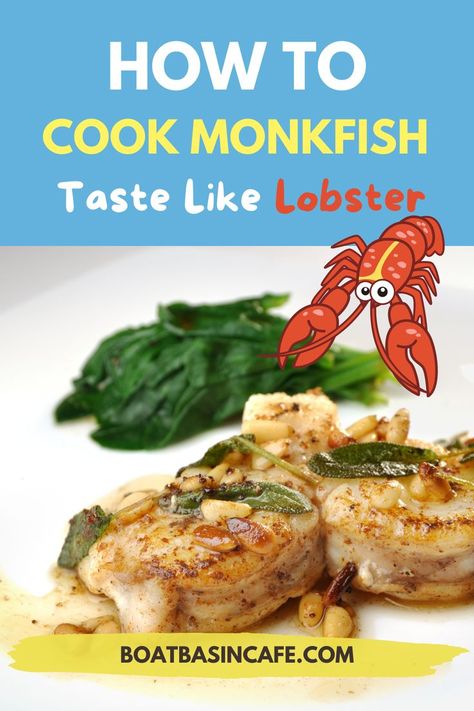 Monk Fish Recipe Baked, Monkfish Recipe, Monkfish Recipes Easy, Monk Fish Recipe Ideas, Monk Fish Recipe, Baked Monkfish Recipes, How To Cook Monkfish, Pan Fried Fish Recipes, Monkfish Recipes