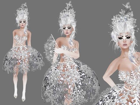 Ice Queen Costume, Stilt Costume, Winter Costume, Xmas Costumes, Troll Costume, Winter Wedding Venues, Snowflake Dress, Burlesque Costumes, Wonderland Costumes