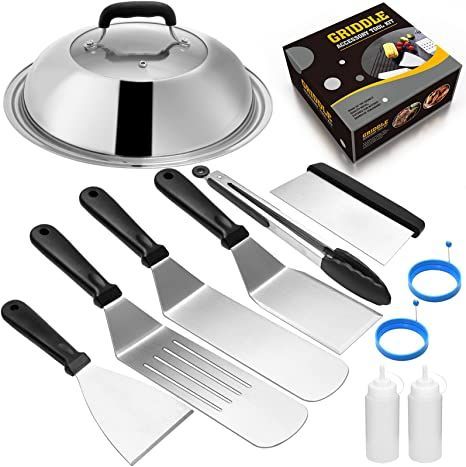 Griddle Accessories Compatible with Blackstone and Camp Chef, Flat Top Griddle Scraper Tool with Melting Dome for Outdoor Cooking, Grill Accessories Griddle Accessories, Grill Kit, Bbq Kit, Hibachi Grill, Cooking Grill, Blackstone Grill, Flat Top Griddle, Flat Top Grill, Griddle Grill