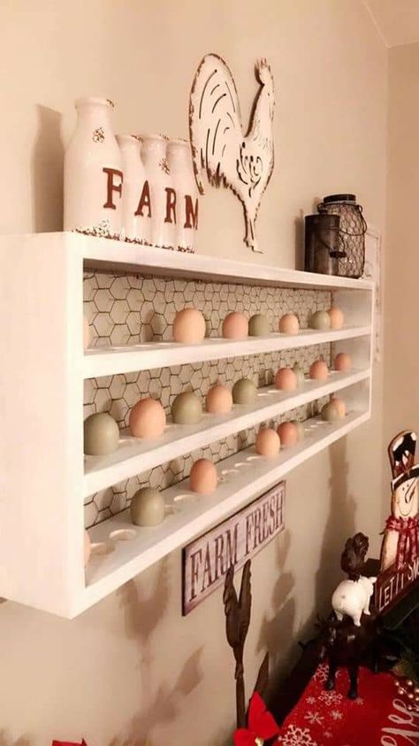 Wall Egg Holder, Wall Egg Holder Diy, Chicken Eggs Storage, Fresh Egg Holder Wall, Chicken Egg Holder Diy, Fresh Eggs Storage, Egg Storage Ideas, Diy Fresh Egg Holder, Diy Egg Holder