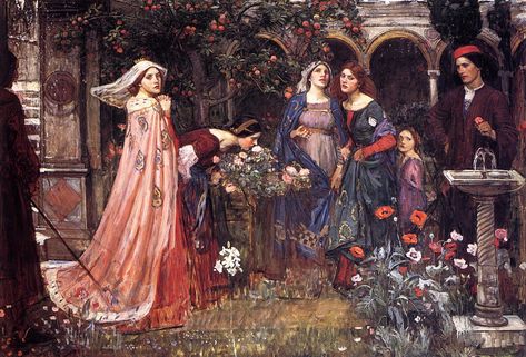 John William Waterhouse on Twitter: "The Enchanted Garden, 1917 #johnwilliamwaterhouse #romanticism… " Raphaelite Paintings, Lady Lever Art Gallery, Waterhouse Paintings, John Waterhouse, Pre Raphaelite Paintings, England Art, Pre Raphaelite Art, John Everett Millais, John William Waterhouse