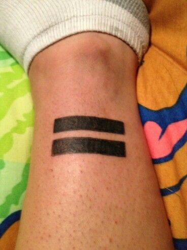 Equals sign tattoo Equal Sign Tattoo, Equality Tattoos, Equal Sign, Equals Sign, Tattoo Maker, Sign Tattoo, C Tattoo, Custom Temporary Tattoos, Sign Meaning