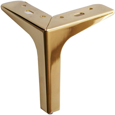 Furniture Leg, Sofa Leg, Metal Leg Foot, 5" Italian Style for Sofa Couch Cabinet, Gold, Black or Chrome DIY, Single (Shiny Gold) - - Amazon.com Golden Sofas, Brass Furniture Legs, Italian Style Furniture, Ottoman Legs, Gold Cabinet, Gold Sofa, Metal Furniture Legs, Metal Sofa, High Quality Sofas