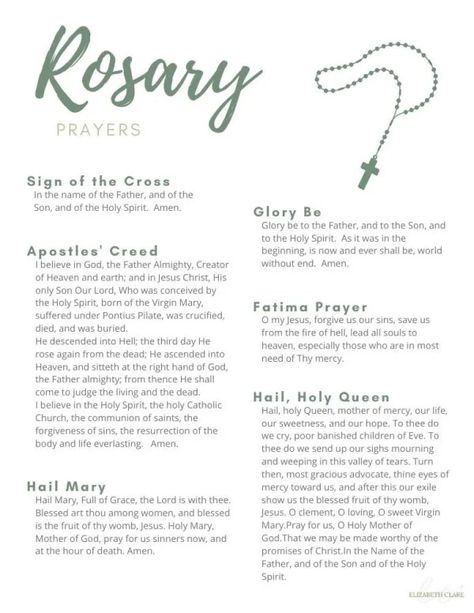 Praying the Rosary with Kids - elizabeth clare Praying The Rosary Catholic, Rosary Guide, Rosary Novena, Fatima Prayer, Rosary Prayers Catholic, Hail Mary Prayer, Pray The Rosary, Prayer Signs, Apostles Creed