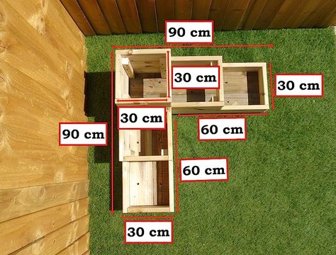 Patio Chico, Planter Trough, Decking Patio, Wooden Decking, Decking Boards, Deck Planters, Tiered Planter, Raised Patio, Morning Wood