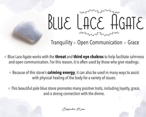 Blue Lace Agate Meaning, Lace Agate Meaning, Pictures Of Crystals, Agate Meaning, Natural Philosophy, Crystal Power, Crystals Healing Properties, Spiritual Crystals, Gemstone Meanings