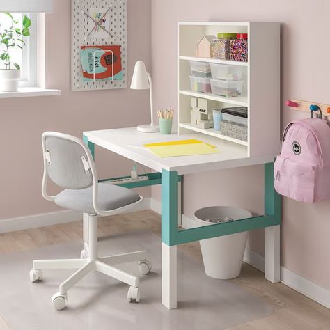 Inspiring children’s book storage ideas - IKEA Childrens Desk And Chair, Desktop Shelf, Childrens Desk, Ikea Desk, Kids' Desk, Kid Desk, Honeycomb Paper, Kids Seating, White Desks