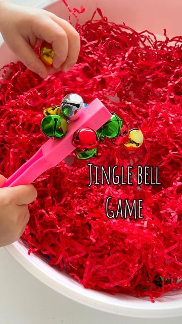 Jingle Bell Activities For Toddlers, Jingle Bell Games For Kids, Jingle Bell Activities For Preschoolers, Winter Tuff Tray Ideas For Toddlers, Gingerbread Tuff Tray, Jingle Bells Activities For Preschool, Deck The Halls Activities For Toddlers, Math Christmas Activities Preschool, Christmas Water Play