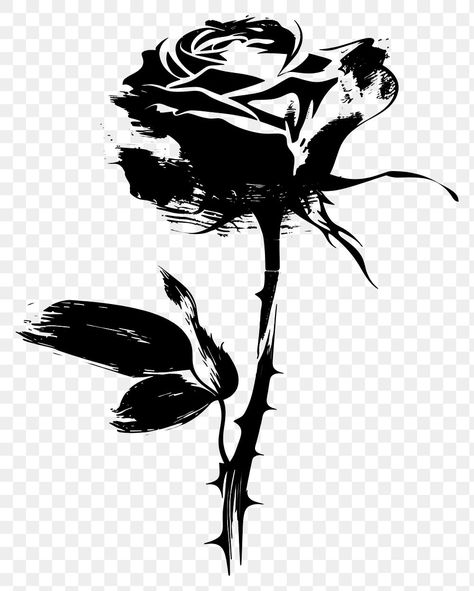 Rose Black And White, Rose Vector, Shape Silhouette, About Rose, Rosé Black And White, Rose Clipart, Black Brush, Rose Vines, Drawing Black